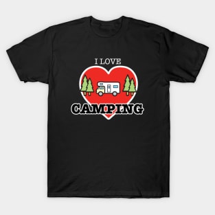 I Love Camping - Heart and Motorhome - Class C T-Shirt